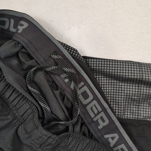Under Armour Shorts Mens Medium Black Loose Fit Gym Athletic - Picture 5 of 8